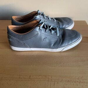 Lacoste Bayliss Gray Leather Sneakers Men's 13